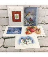 Christmas Holiday Greeting Cards Lot Of 5 All Different With Envelopes  - £11.67 GBP
