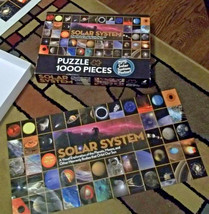 Solar System 1000 Piece 34 inch Puzzle with Poster Planets Moons Marcus ... - $19.79