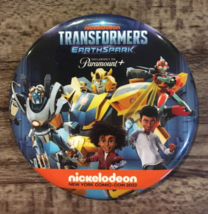 TRANSFORMERS Earthspark NYCC Comic Con EXCLUSIVE Round BUTTON PIN NEW - $12.38