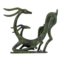 Ancient Greek Aegagrus Cretan Goat kri-kri Real bronze Statue Sculpture - $68.96