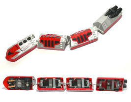 4pc 1989 Tyco 440-X2 Wide Pan Santa Fe 8739 Turbo Train Extra Looong Ho Slot Car - £27.86 GBP