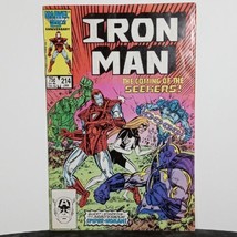 Iron Man #214 Marvel Newsstand White Pages Madame Web 1987 VF/VF+ - £7.12 GBP