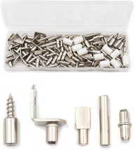 125Pcs Shelf Pins Kit, 5 Styles Nickel Plated Shelf Support Pegs, Booksh... - $11.29