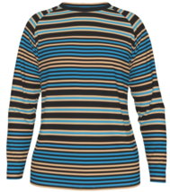 Men&#39;s long sleeves t-shirt Pleasant and relaxing Multicolored stripes   - £31.38 GBP