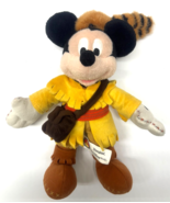 Disney VINTAGE 9&quot; Mickey Mouse as Colonial Huntsman Daniel Boone RARE Plush - $274.54 MXN