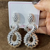 Dubai Bridal Earrings for Women Exaggerate Gold Plated 8 Shape Dangle Earrings U - £30.79 GBP