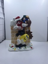 Vintage M&amp;M Christmas Chimney Vase Mars Company Santa Reindeer - £13.96 GBP