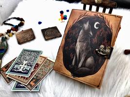 Handmade vintage leather journal book of spell gifts for men and women - $38.93