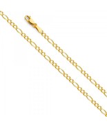  14K Yellow Gold 3+1 Figaro Link Bracelet or Chains - £155.30 GBP+