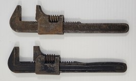 *J1) Vintage Lot of 2 Tool Heavy Duty Adjustable Wrench Moore Drop Forging - $364.70 MXN