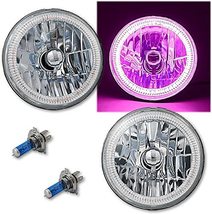 Octane Lighting 7 Inch SMD Pink LED Halo Angel Eye H4 Headlamp Headlight Halogen - £94.92 GBP