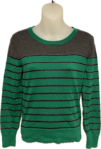 Banana Republic Green Stripe Merino Wool Sweater-Size M Petite - $46.00