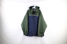 Vtg 90s Reebok Mens XL Spell Out Color Block Full Zip Hooded Windbreaker Jacket - £39.52 GBP