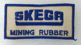 Patch Skega Mining Rubber 1970s Vintage Embroidered Blue White Sew On - £7.85 GBP