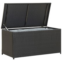 vidaXL Patio Storage Box Poly Rattan 39.3&quot;x19.6&quot;x19.6&quot; Black - €100,00 EUR