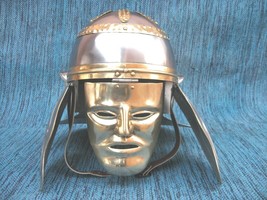 Medieval helmet Unique Battle Ready 18 ga Antique helmet Full Face Mask ... - £223.27 GBP