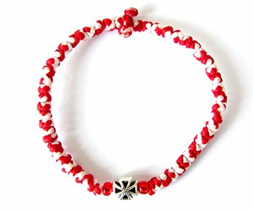 Iconsgr Handmade Christian Orthodox Komboskoini Chotki Prayer Rope Bracelet Red