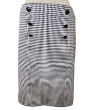 Black and White Houndstooth Pencil Skirt Size 12 - £19.38 GBP