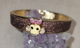Betsey Johnson Bracelet Monkey A Day At The Zoo Hinged Bangle Clamper Ma... - $16.40