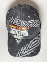 Advance Auto Parts Monster Jam Hat Gray Adjustable Hat Distress With Tir... - $12.86