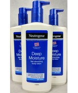 3 Pack Neutrogena Deep Moisture Fast Absorbing Body Lotion 13.5 Oz. Each - $29.95