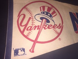 RARE July 4 1977 New York Yankees vs Cleveland at Yankee Stadium Vintage Pennant - £194.19 GBP