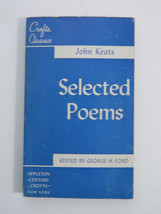 John Keats Selected Poems 1950,Paperback Book, Good Condition - £3.08 GBP