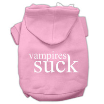 Vampire Suck Screen Print Pet Hoodie - Light Pink XS - £25.10 GBP