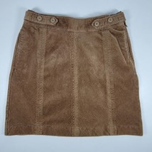 Charter club brown Corduroy skirt knee length pockets size 4  - £13.37 GBP