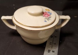 Vintage Covered Sugar Bowl by Salem China Co 23 Karat Gold Trim - £11.71 GBP