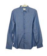 Ben Sherman Mens 15 1/2&quot; Neck Blue Slim Fit Long Sleeve Floral Button Up... - $24.99