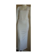 Victoria&#39;s Secret White Maxi Dress Ruched Side Slit Size Med NEW, No tags - €23,20 EUR