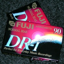 Lot of 3 New Sealed FUJI Blank Audio Cassette Tapes DR-I 90 Minute Normal Bias - £8.63 GBP