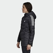 adidas Women&#39;s Essentials Down Parka Puffer Jacket GH4590 Black Size X-Small - £75.17 GBP