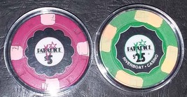 (1) $5. &amp; $25. Par-A-Dice Casino Chips- Sample Set - East Peoria, Illino... - £11.95 GBP
