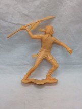 Vintage 1960s Louis Marx MCMLXIV Indian With A Spear Toy Soldier 6&quot; - £15.27 GBP