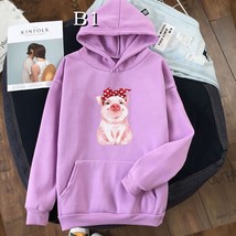 Rean female tops hoodie sweater 2021 leopard bandana pig bow fashion print women hoodie thumb200