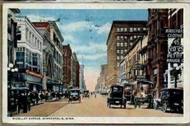 Nicollet Avenue Street Scene Old Cars 1915-1920 Vintage Postcard - $7.31