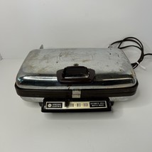 Vintage General Electric GE Automatic Grill Waffle Iron Baker A3G44T - £28.74 GBP