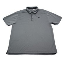 Under Armour Shirt Mens XL Gray Black Polo Lightweight Stretch Golf - £13.90 GBP