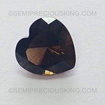 Natural Smoky Quartz 20mm Heart 19.75 Carat Brilliant Cut VVS Clarity Mocha Brow - $43.40