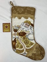 Vintage Santa &amp; Presents Needlepoint Stocking From DILLARDS RARE - £24.91 GBP