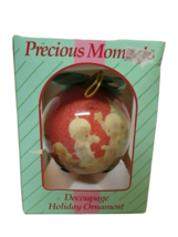  Precious Moments Decoupage Christmas Tree Ornament  Ball Shape 1994 - $16.00