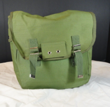 Military Musette Green Canvas Bag Pouch Backpack 12.5&quot;X11.5&quot; - £19.20 GBP