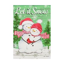 Style Selections 1-ft W x 1.5-ft H Winter Garden Flag  - Let it Snow - £11.07 GBP