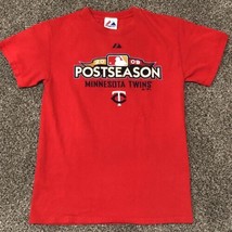 2009 Minnesota Twins Postseason MLB Baseball Majestic T-Shirt Jersey Men&#39;s Small - £7.88 GBP