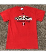 2009 Minnesota Twins Postseason MLB Baseball Majestic T-Shirt Jersey Men... - £7.82 GBP