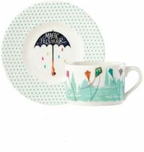 Lenox Disney Mary Poppins Teacup &amp; Saucer Magic Fills The Air Umbrella K... - $37.05