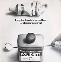 1963 Polident Denture Soaking Cleanser Advertisement Vintage Dental DWII23 - $562.94 MXN