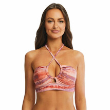 Time and Tru Women&#39;s Tie Dye Braided Halter Bikini Top - Size XL (16-18) - $14.97